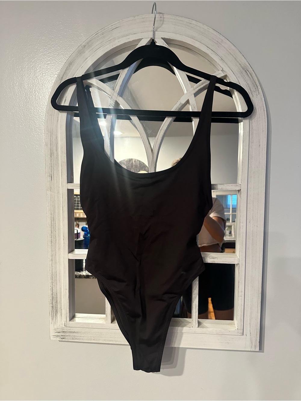 SKIMS Black Scoop One-Piece Swimsuit